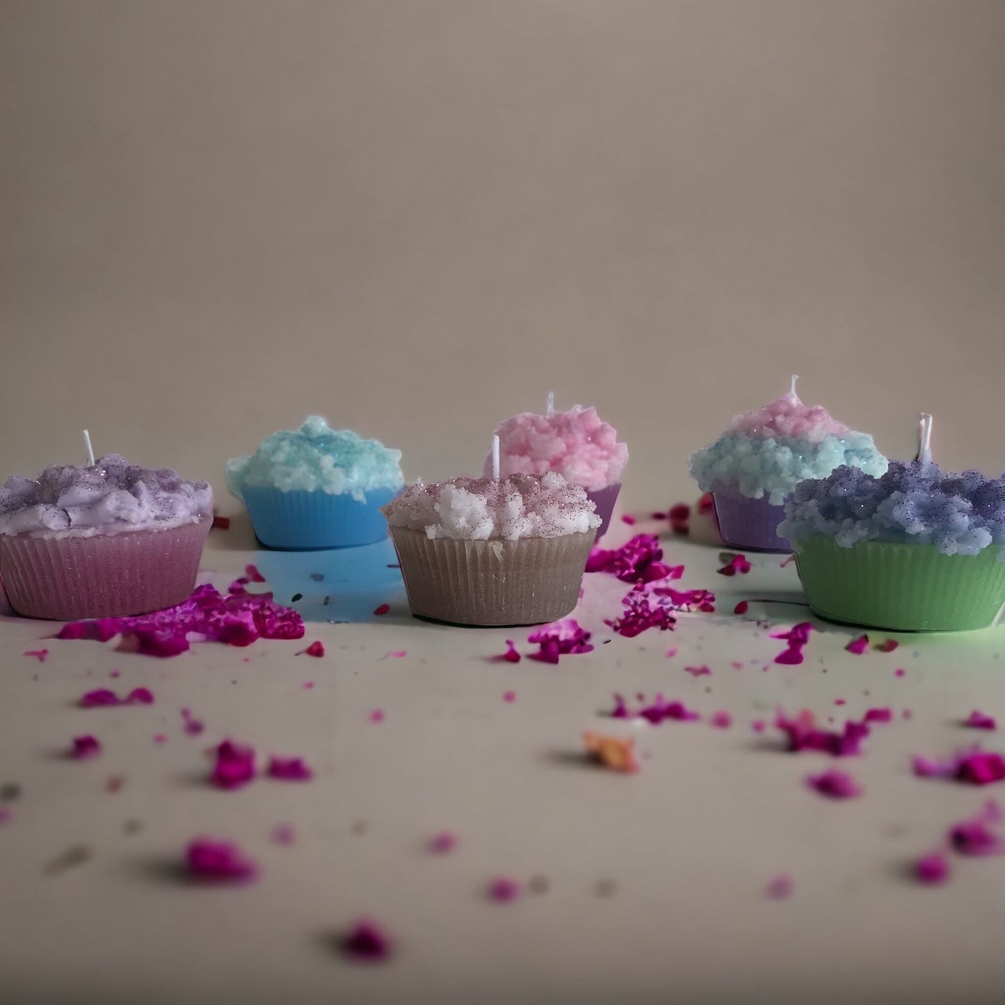 Muffin Kerzen, handgefertigt individuelle Geschenkidee.