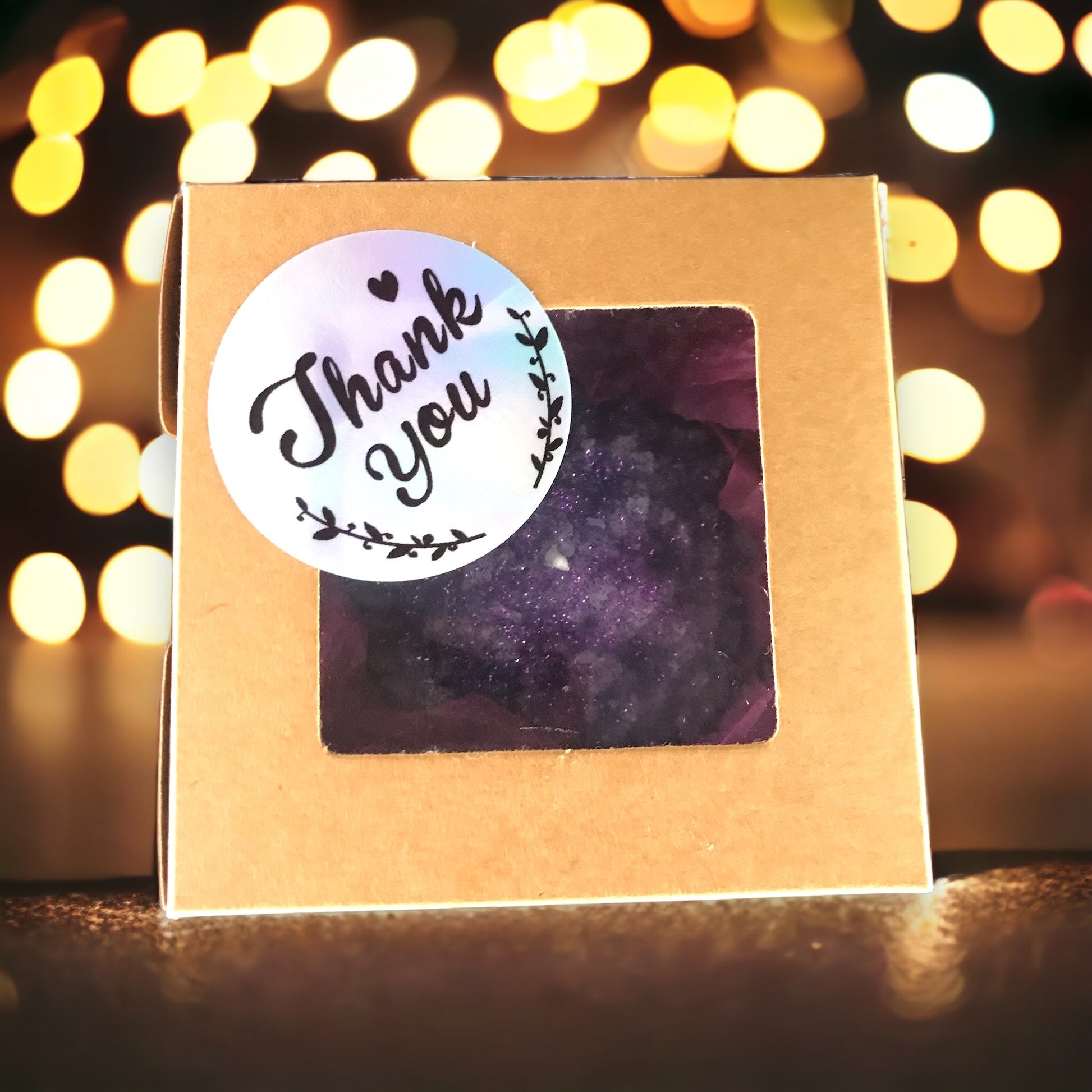 Muffin Kerze Verpackung, inklusive Thank you Sticker.