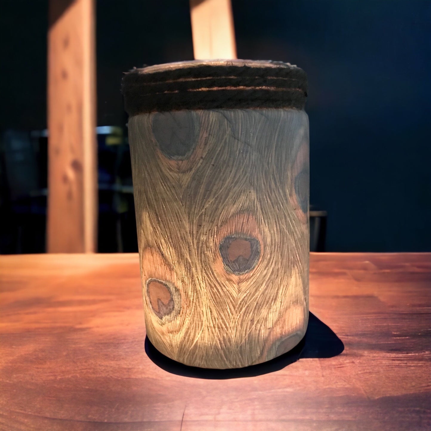 Exklusives handgemachtes Windlicht / Deko Glas, stimmungsvolles Wohnaccessiore.