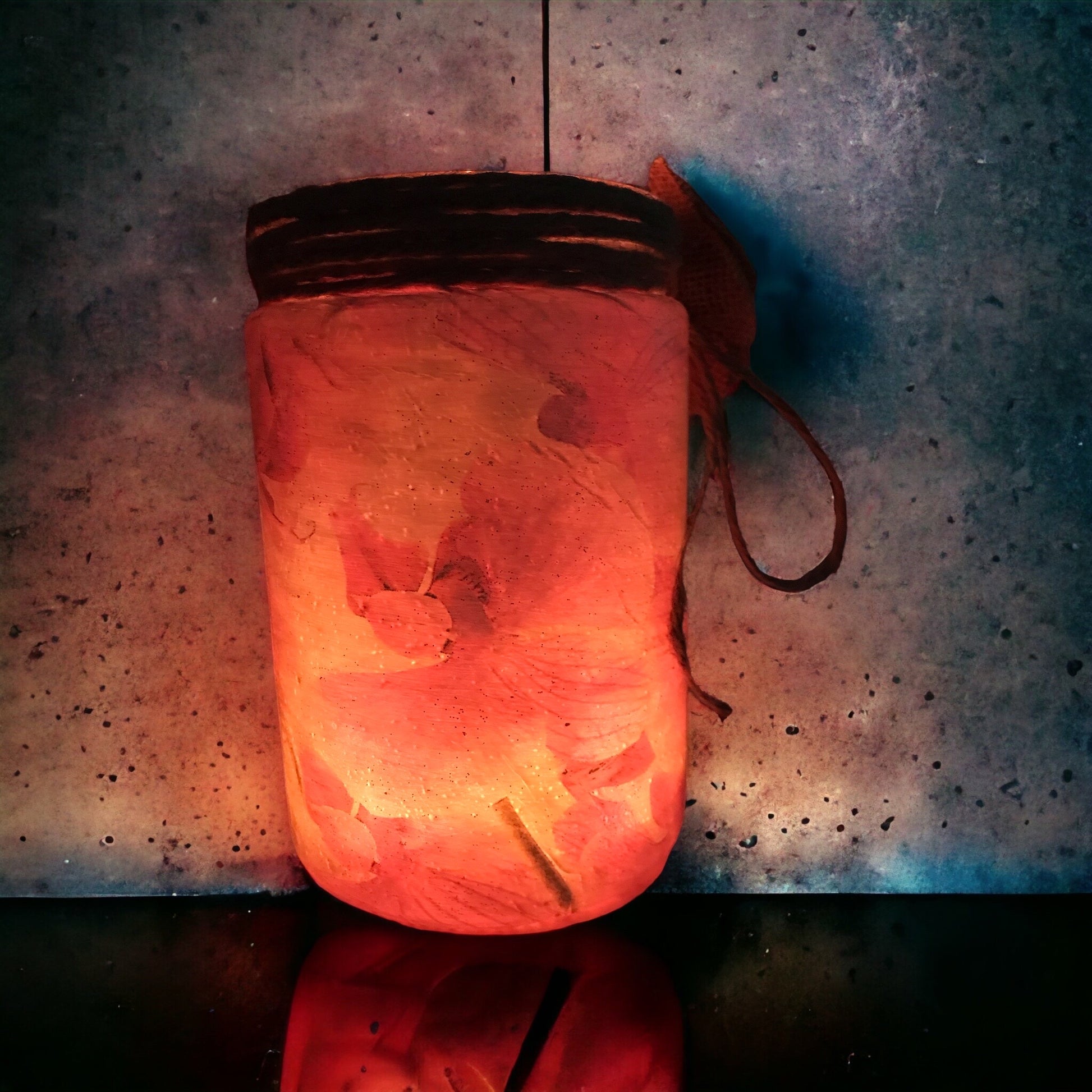 Stilvolles Windlicht / Deko Glas / Wohnaccessiore mit Motiv von Hand gefertigt. 